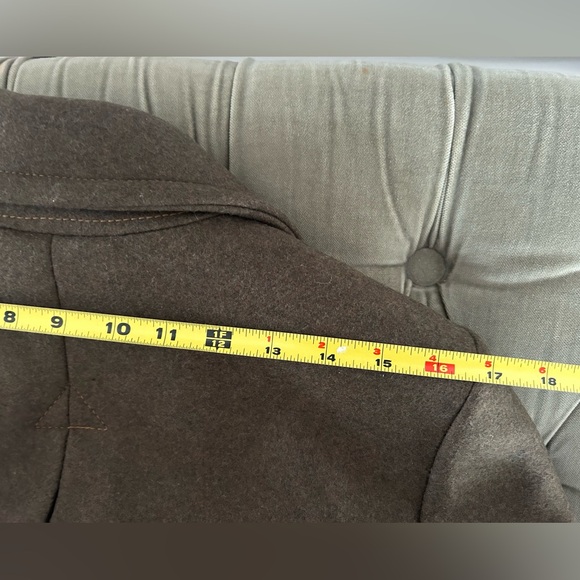 Banana Republic Cian Melton Great Coat M Olive Green NWT Gold Buttons Wool Blend - Picture 12 of 15